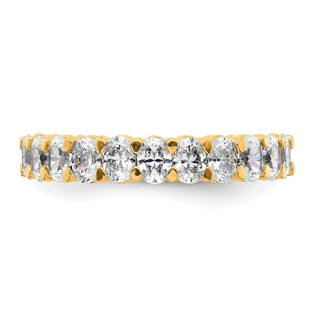 14k Yellow Gold 1 1/2 carat Lab Grown Diamond VS+ F+ Complete Five Stone Band
