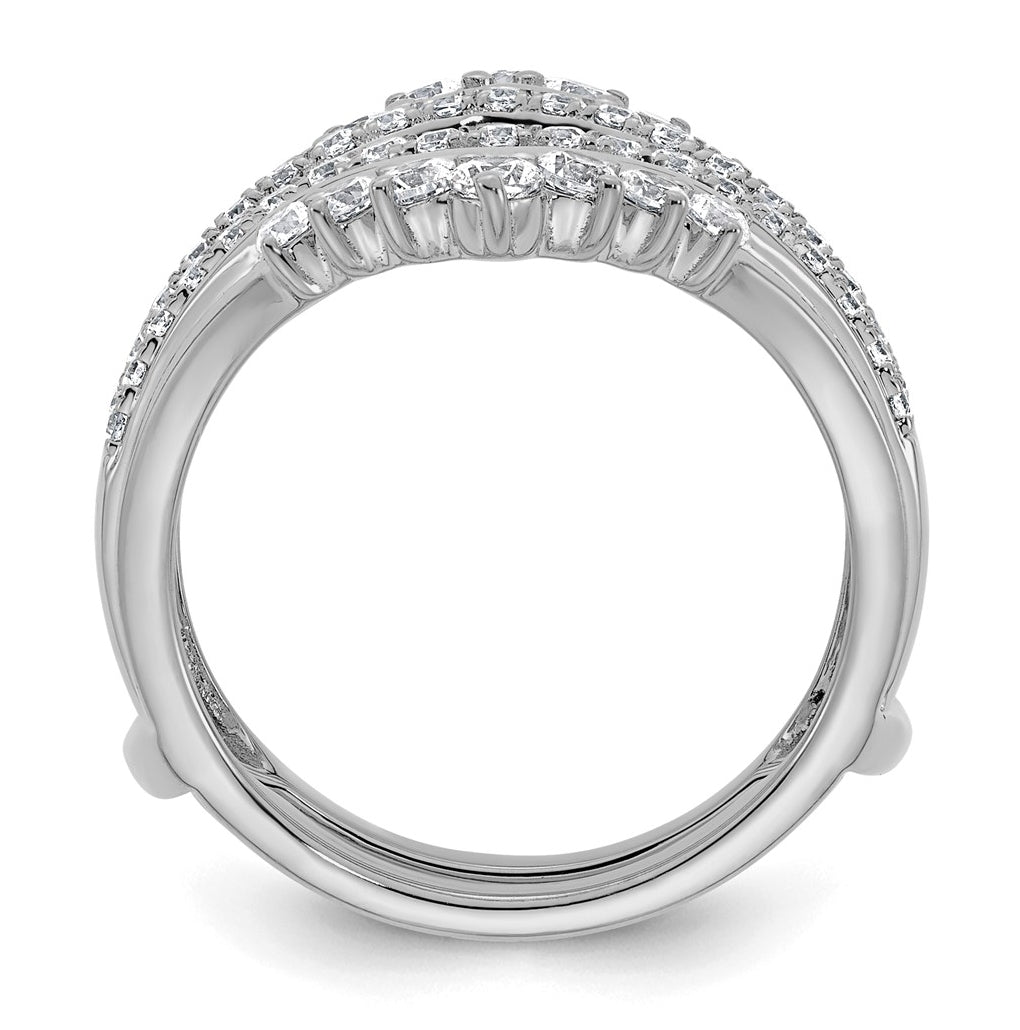 14k White Gold 1 carat Lab Grown Diamond VS/SI+ G+ Complete Ring Guard
