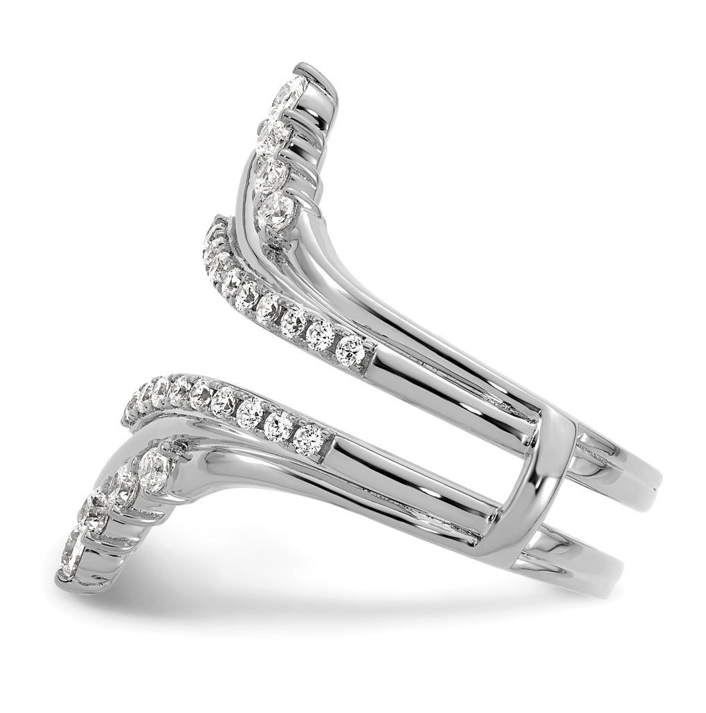 14k White Gold 1 carat Lab Grown Diamond VS/SI+ G+ Complete Ring Guard
