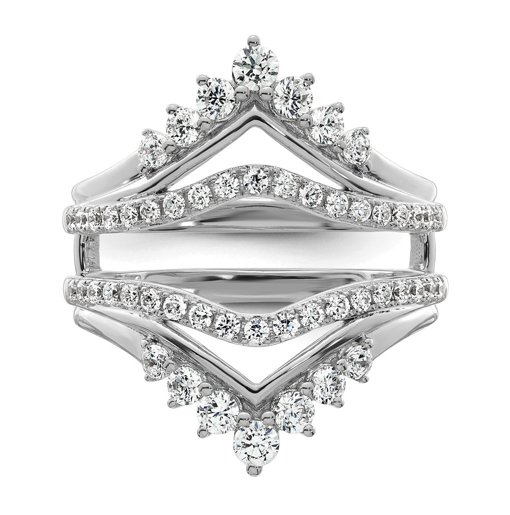 14k White Gold 1 carat Lab Grown Diamond VS/SI+ G+ Complete Ring Guard