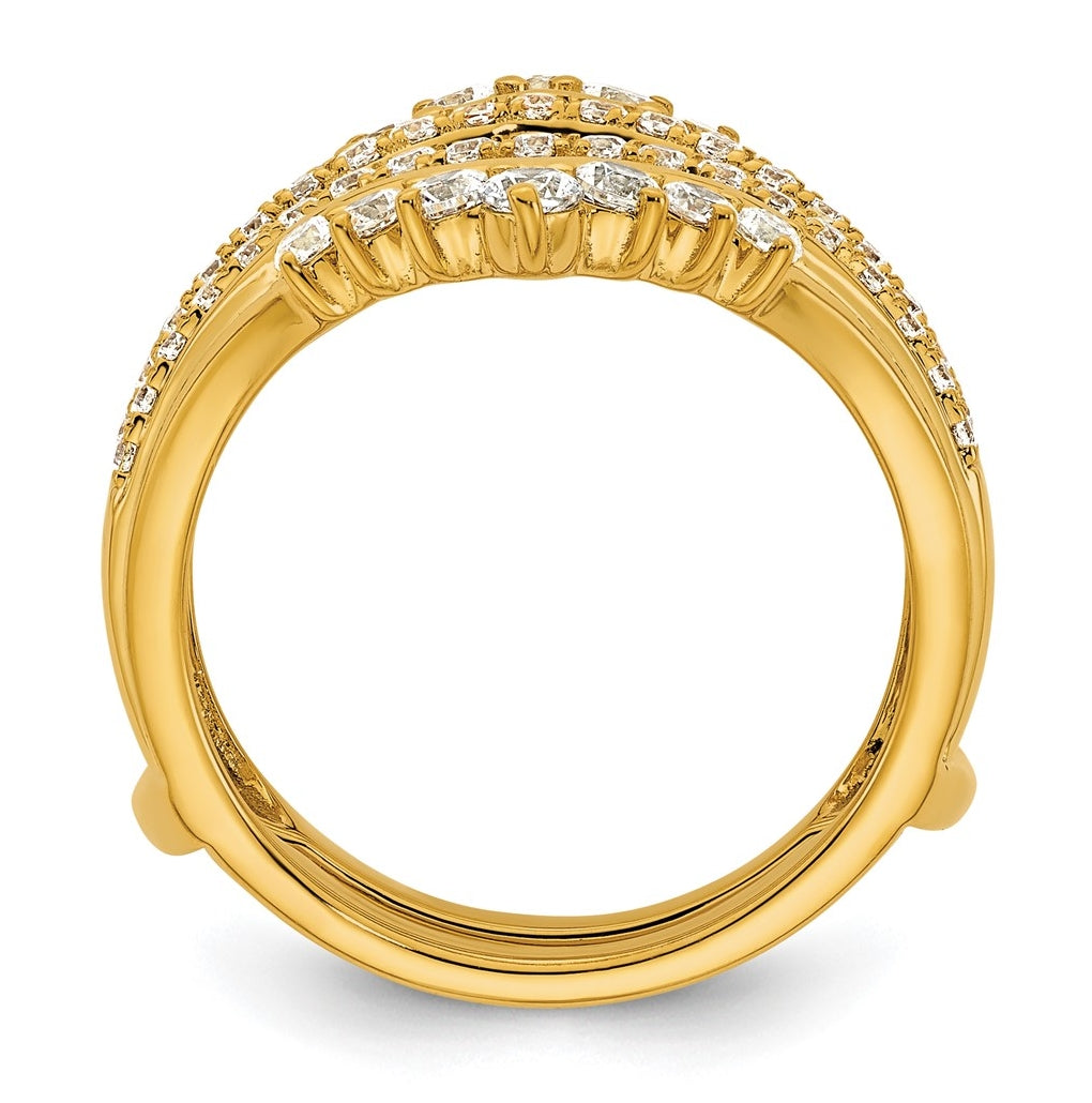14k Yellow Gold 1 carat Lab Grown Diamond VS/SI+ G+ Complete Ring Guard