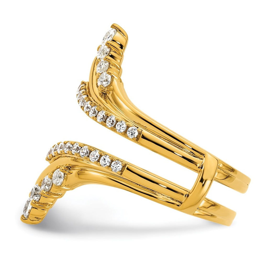 14k Yellow Gold 1 carat Lab Grown Diamond VS/SI+ G+ Complete Ring Guard