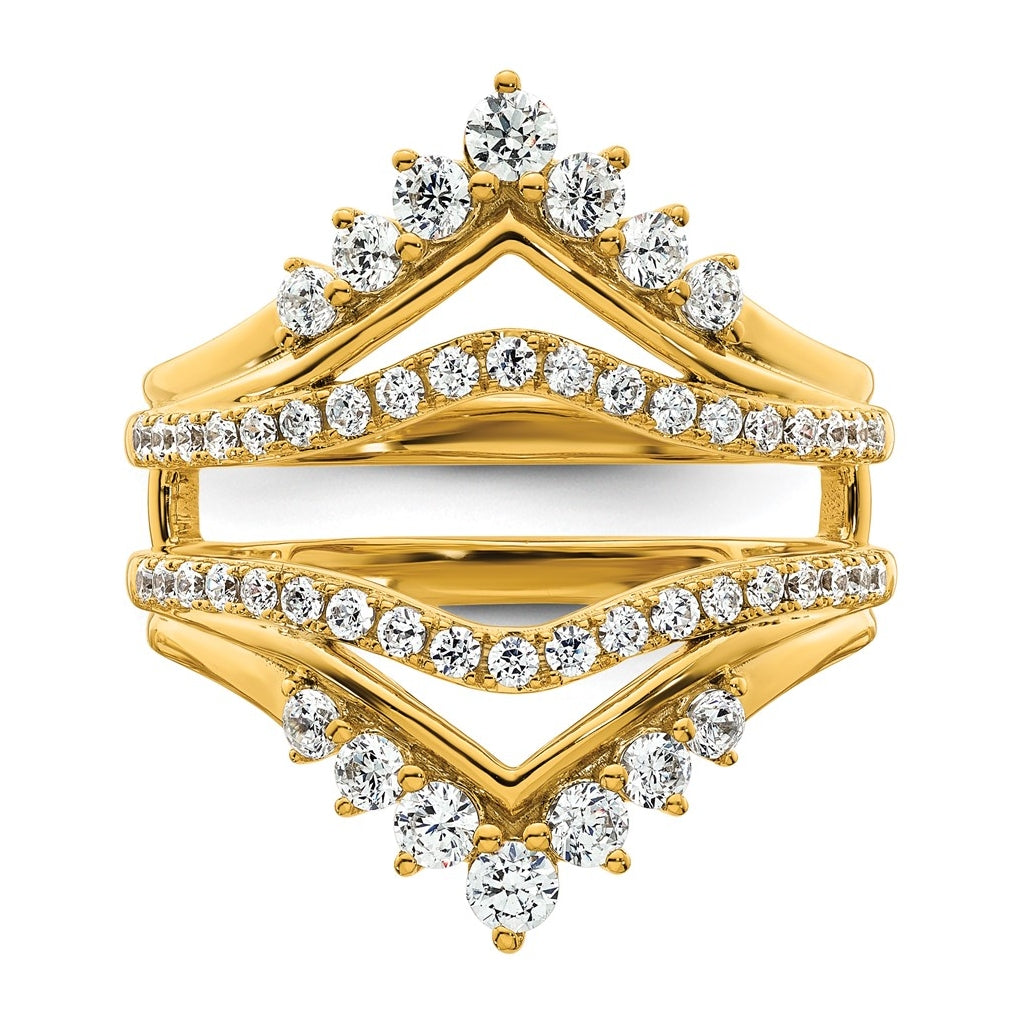 14k Yellow Gold 1 carat Lab Grown Diamond VS/SI+ G+ Complete Ring Guard