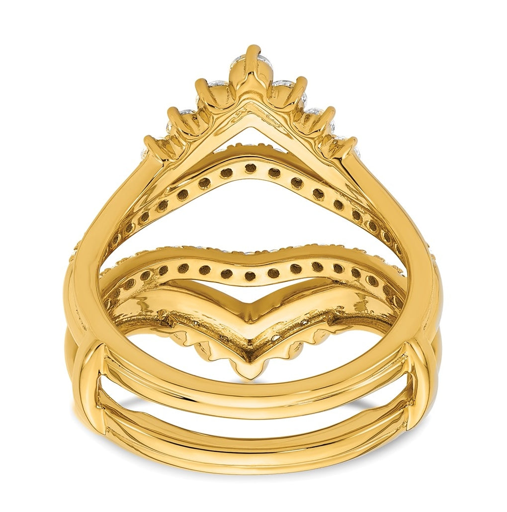 14k Yellow Gold 1 carat Lab Grown Diamond VS/SI+ G+ Complete Ring Guard