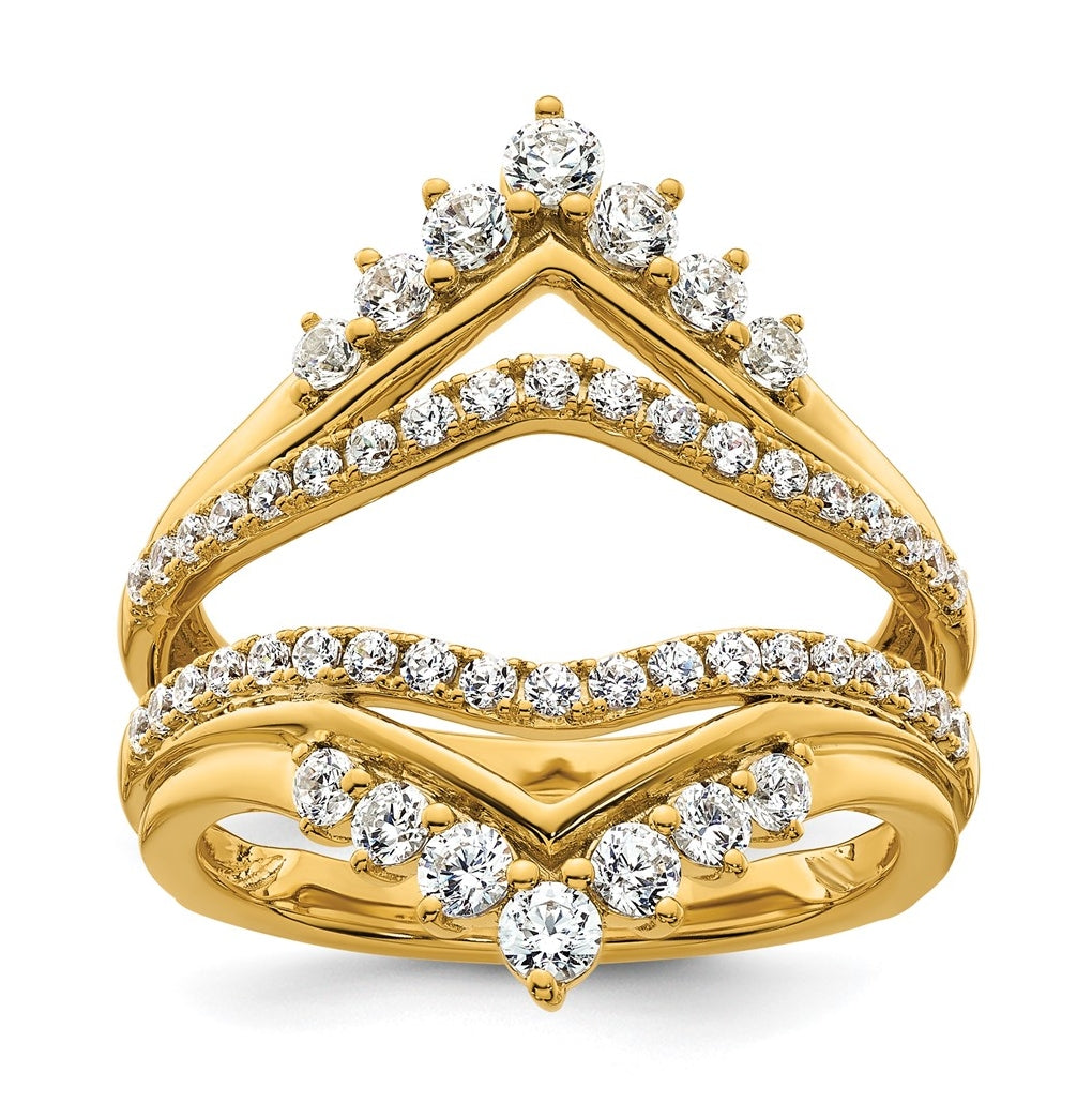 14k Yellow Gold 1 carat Lab Grown Diamond VS/SI+ G+ Complete Ring Guard
