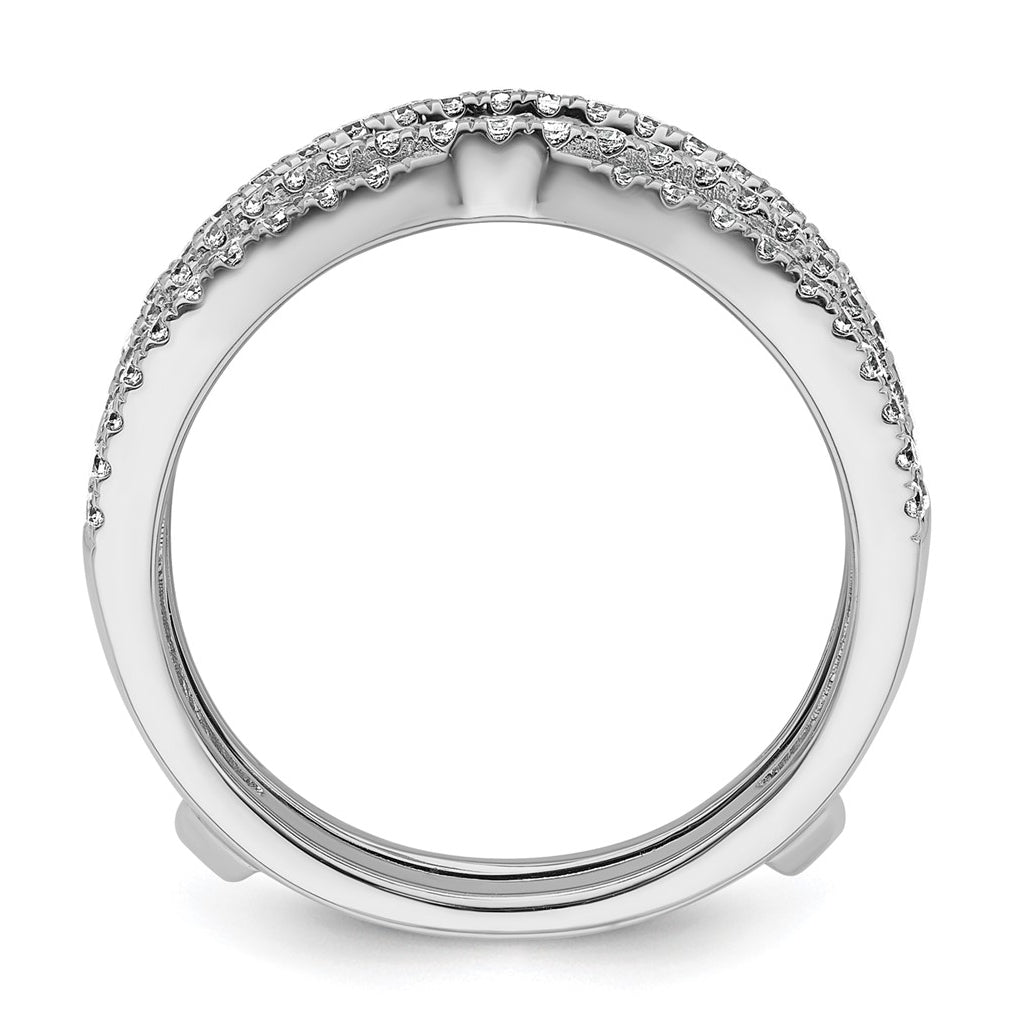 14k White Gold 1 1/6 carat Lab Grown Diamond VS+ F+ Complete Ring Guard
