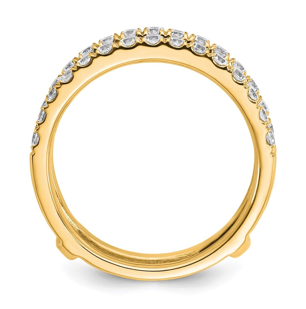 14k Yellow Gold 3/4 carat Lab Grown Diamond VS+ F+ Complete Ring Guard
