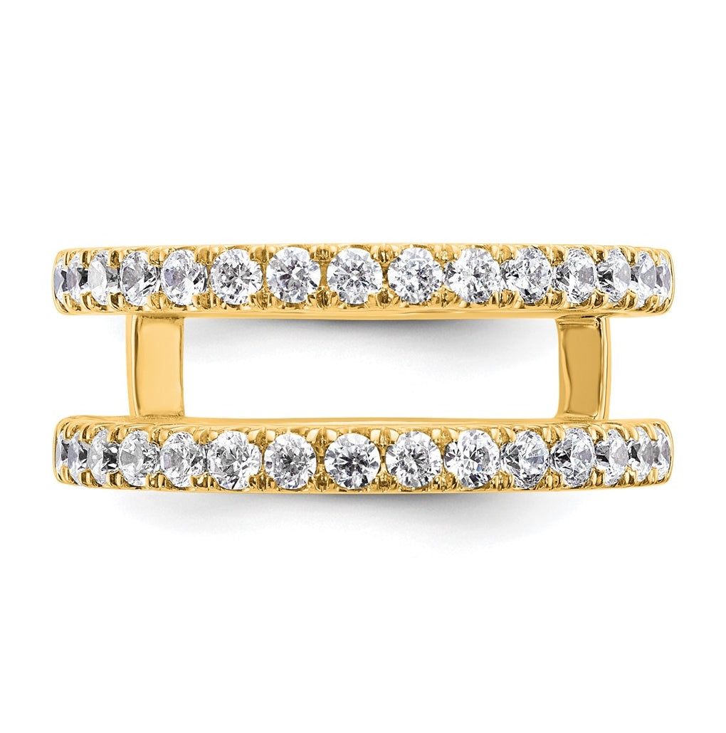 14k Yellow Gold 3/4 carat Lab Grown Diamond VS+ F+ Complete Ring Guard