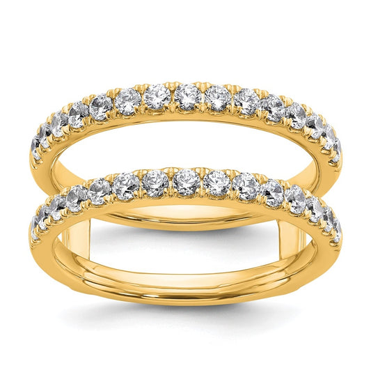 14k Yellow Gold 3/4 carat Lab Grown Diamond VS+ F+ Complete Ring Guard