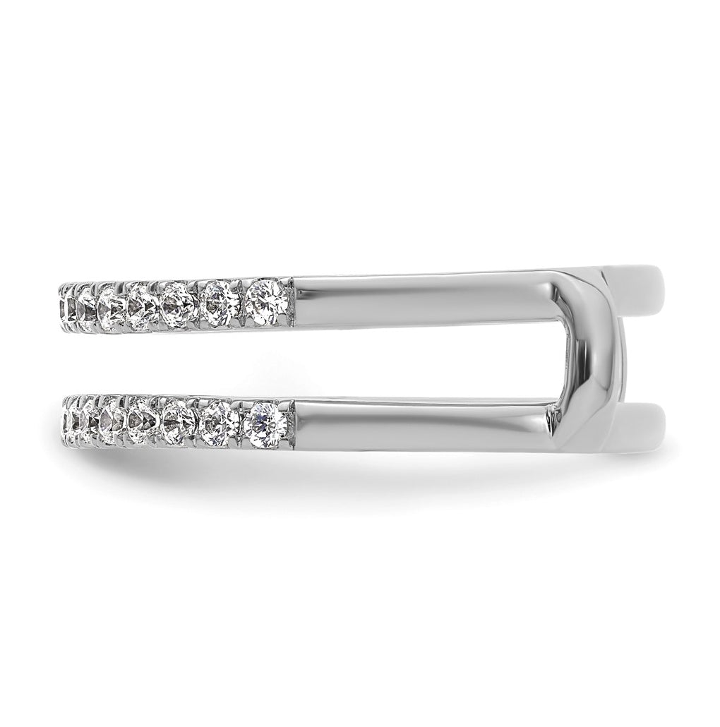 14k White Gold 1/2 carat Lab Grown Diamond VS+ F+ Complete Ring Guard
