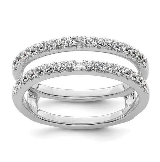 14k White Gold 1/2 carat Lab Grown Diamond VS+ F+ Complete Ring Guard