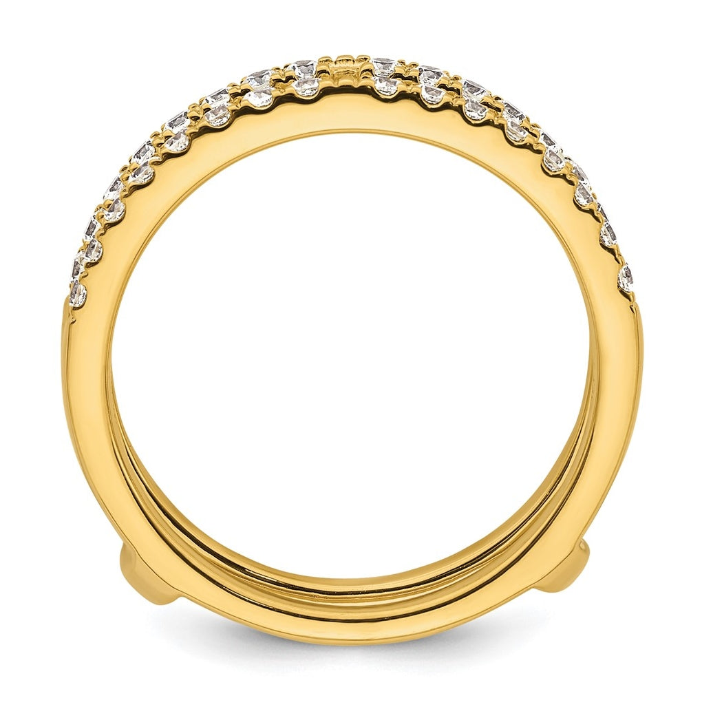 14k Yellow Gold 1/2 carat Lab Grown Diamond VS+ F+ Complete Ring Guard