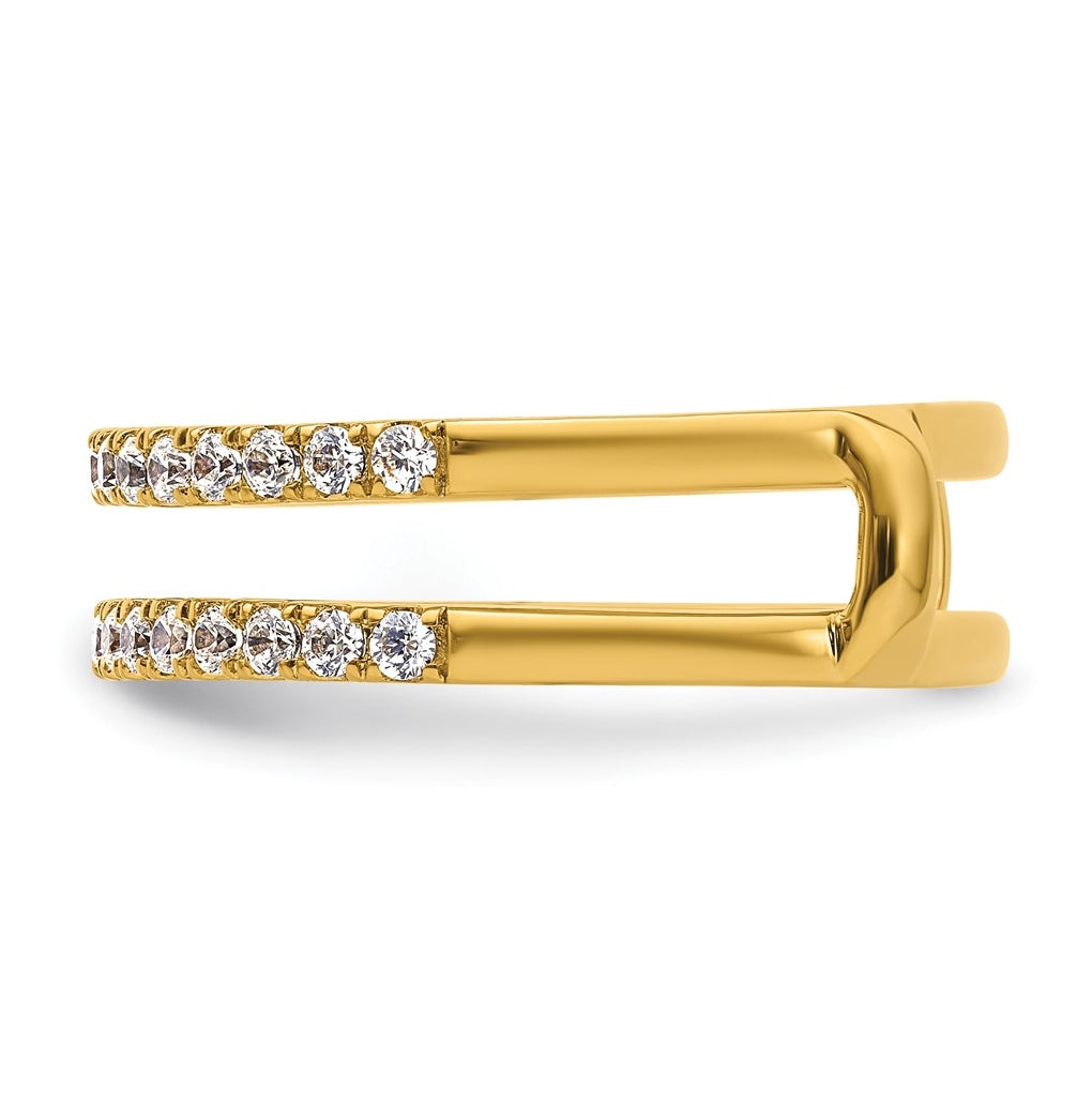 14k Yellow Gold 1/2 carat Lab Grown Diamond VS+ F+ Complete Ring Guard