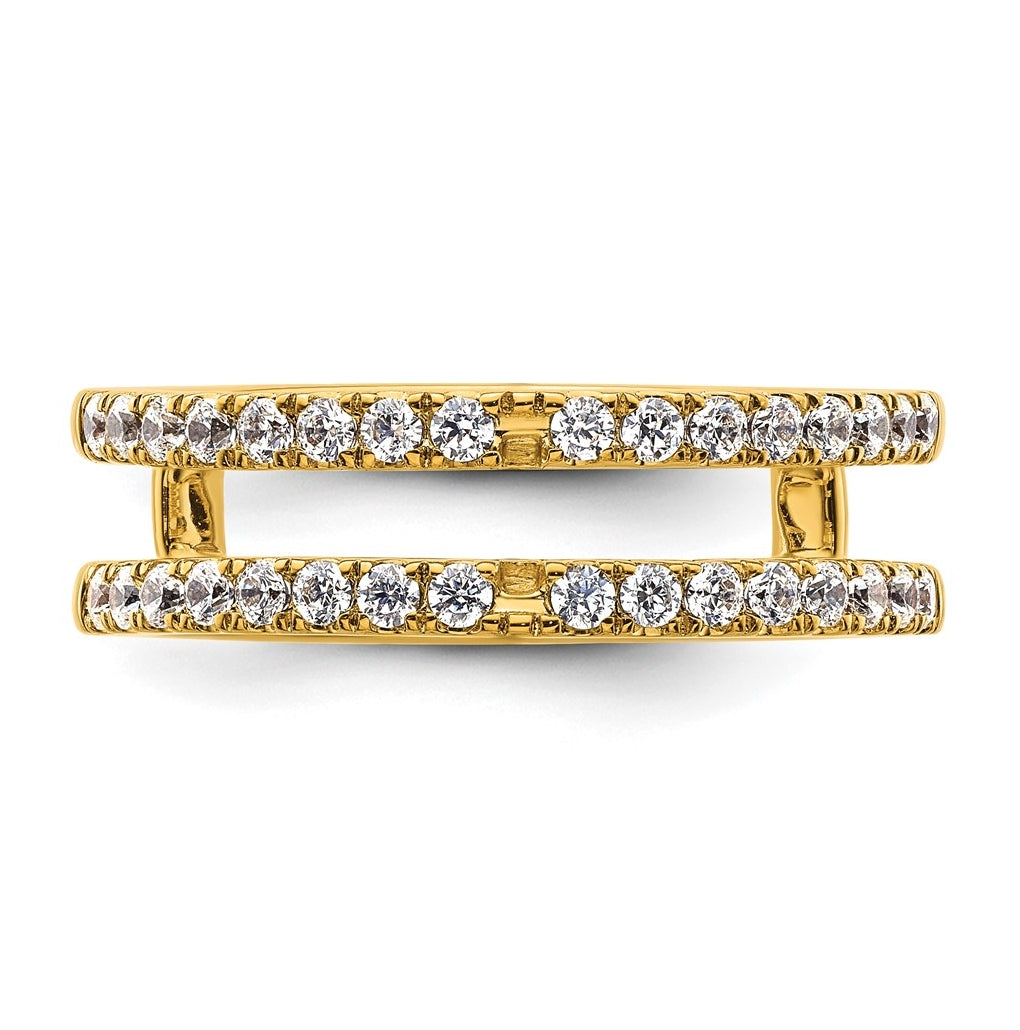 14k Yellow Gold 1/2 carat Lab Grown Diamond VS+ F+ Complete Ring Guard
