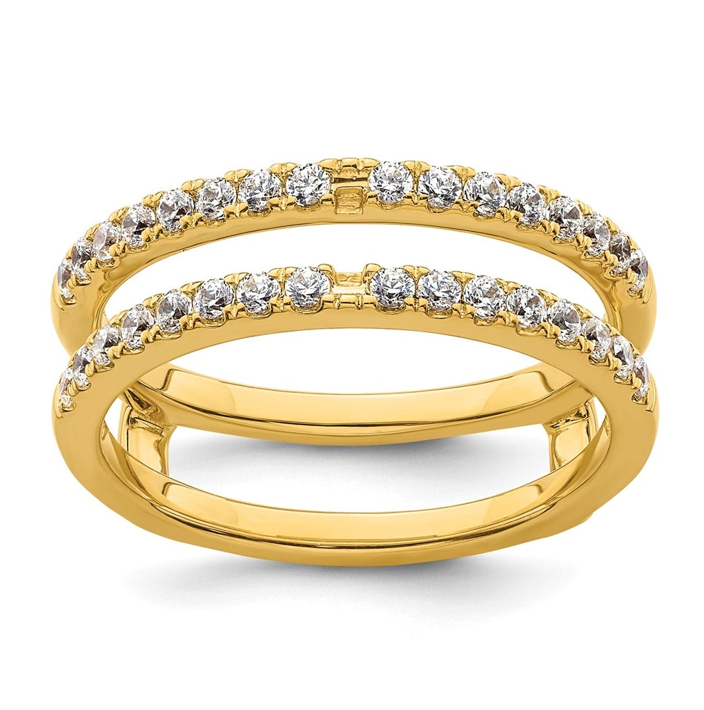 14k Yellow Gold 1/2 carat Lab Grown Diamond VS+ F+ Complete Ring Guard