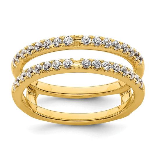 14k Yellow Gold 1/2 carat Lab Grown Diamond VS+ F+ Complete Ring Guard