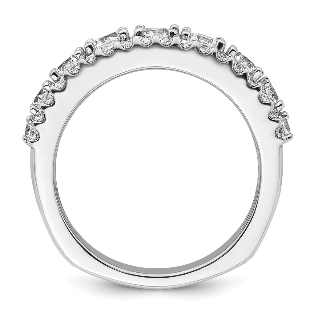 14k White Gold 1 5/8 carat Lab Grown Diamond VS+ F+ Complete Fashion Band