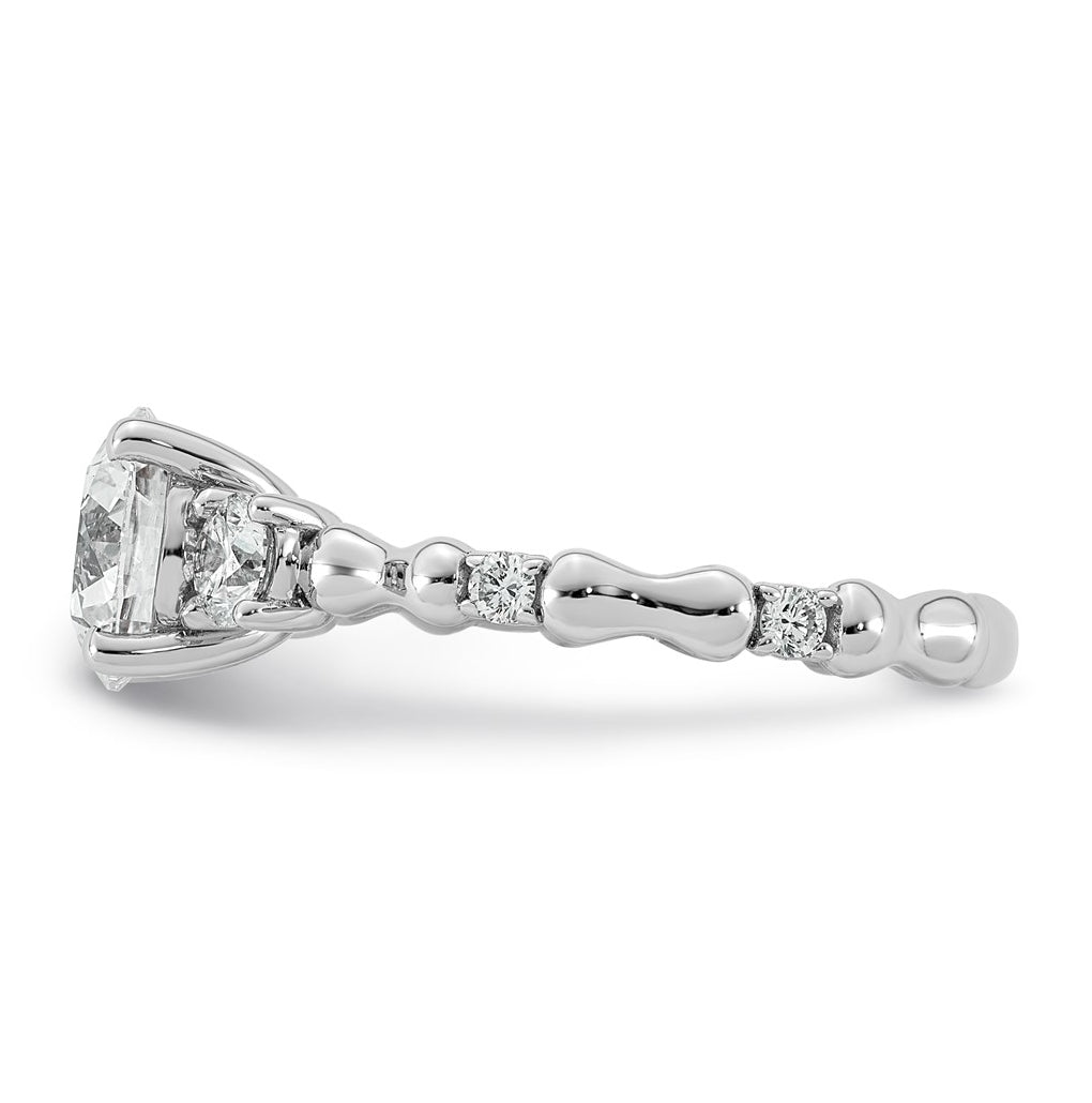 14K White Gold 1 7/8ct Certified Round Center Lab Grown Diamond VS+ F+ Ring