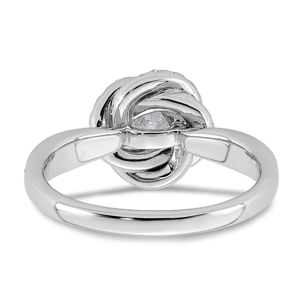 14K White Gold 1 3/8ct Certified Round Center Lab Grown Diamond VS+ F+ Swirl Halo Ring