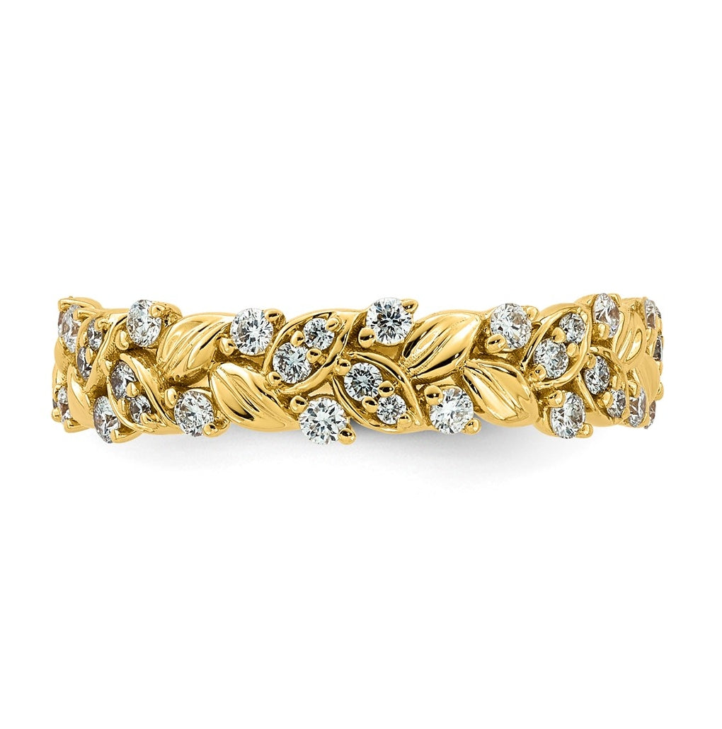 14K Yellow Gold 3/8ct Lab Grown Diamond VS+ F+ Fancy Band