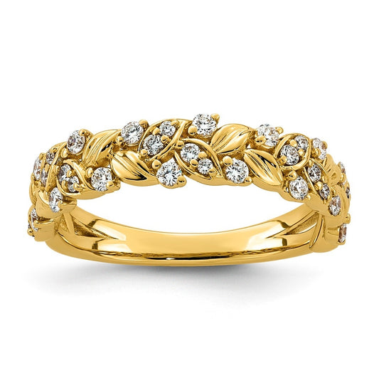 14K Yellow Gold 3/8ct Lab Grown Diamond VS+ F+ Fancy Band