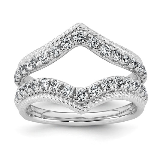 14K White Gold 3/4ct Lab Grown Diamond VS+ F+ Complete Ring Guard