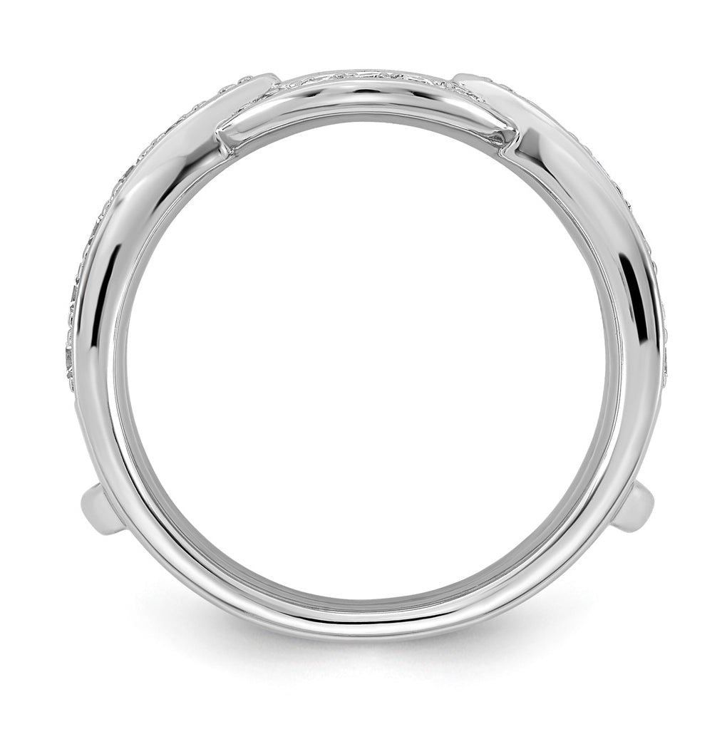 14K White Gold 1ct Lab Grown Diamond VS+ F+ Complete Ring Guard
