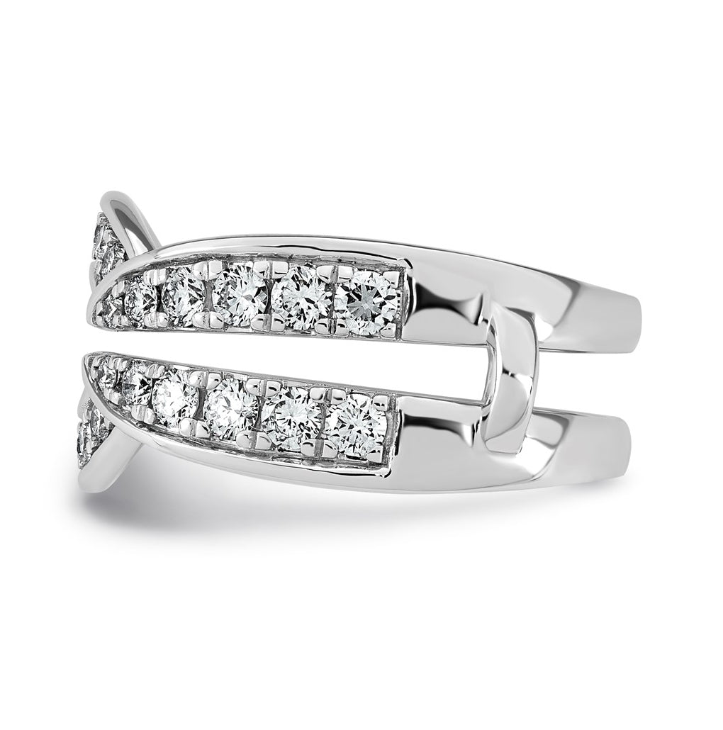 14K White Gold 1ct Lab Grown Diamond VS+ F+ Complete Ring Guard