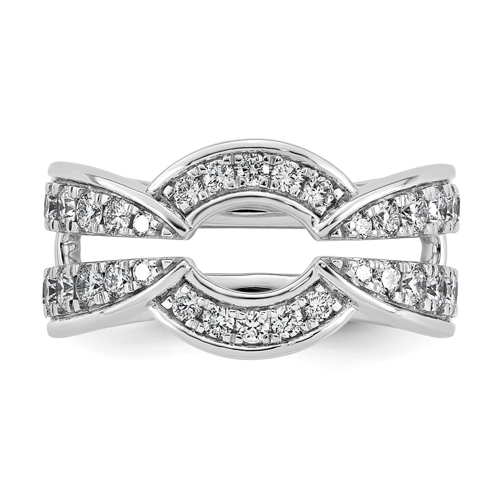14K White Gold 1ct Lab Grown Diamond VS+ F+ Complete Ring Guard
