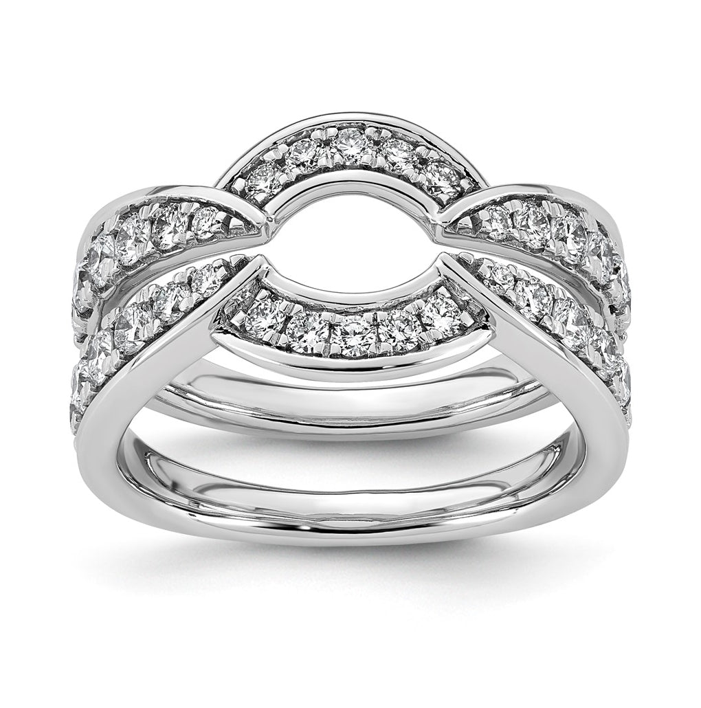 14K White Gold 1ct Lab Grown Diamond VS+ F+ Complete Ring Guard