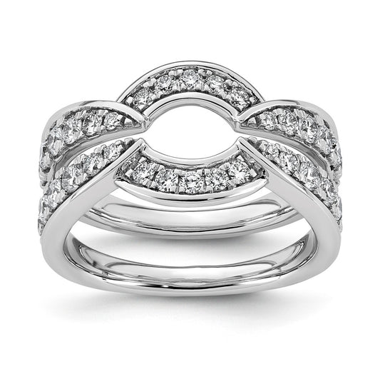 14K White Gold 1ct Lab Grown Diamond VS+ F+ Complete Ring Guard