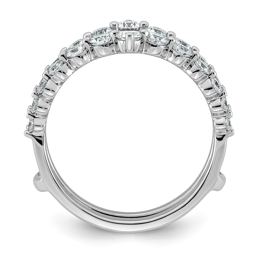14K White Gold 1ct Lab Grown Diamond VS+ F+ Complete Ring Guard
