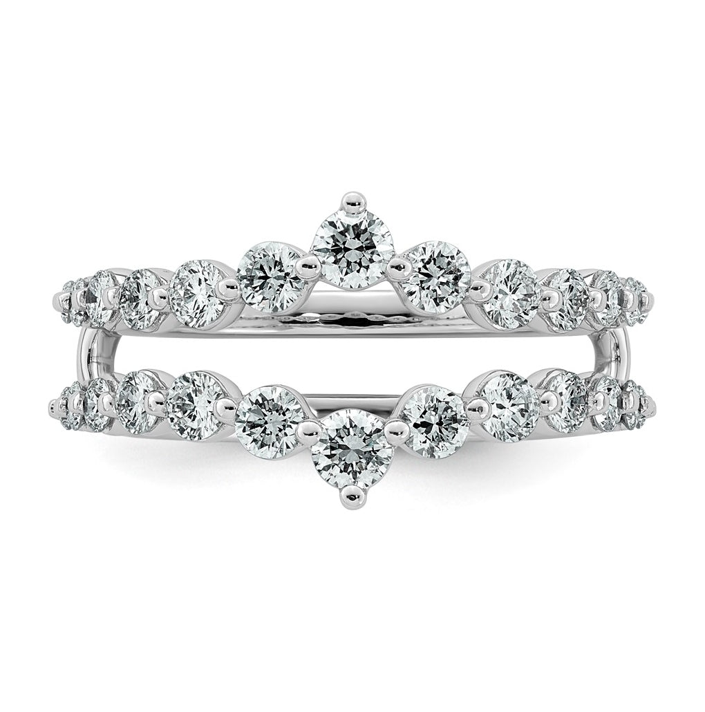 14K White Gold 1ct Lab Grown Diamond VS+ F+ Complete Ring Guard