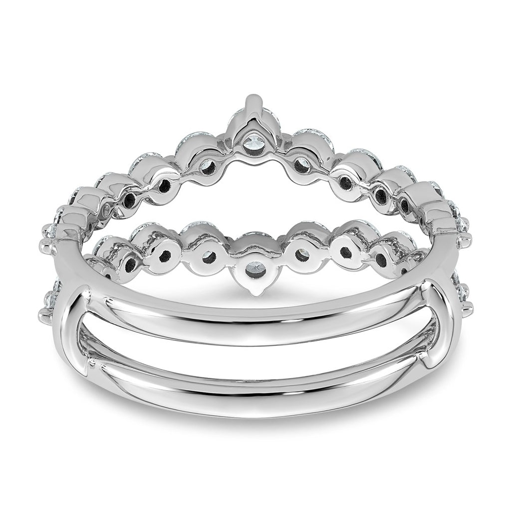 14K White Gold 1ct Lab Grown Diamond VS+ F+ Complete Ring Guard