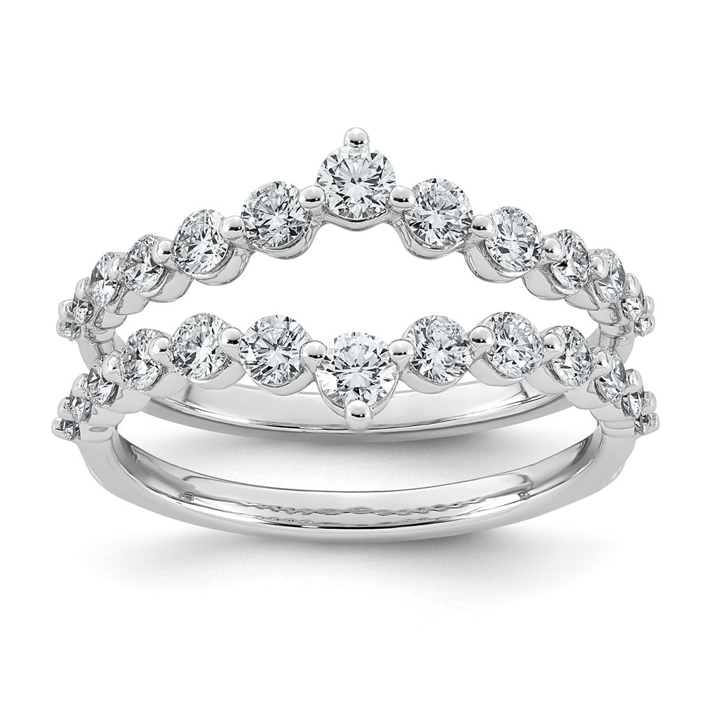 14K White Gold 1ct Lab Grown Diamond VS+ F+ Complete Ring Guard