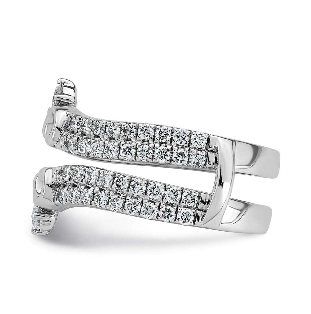 14K White Gold 1ct Lab Grown Diamond VS+ F+ Complete Ring Guard