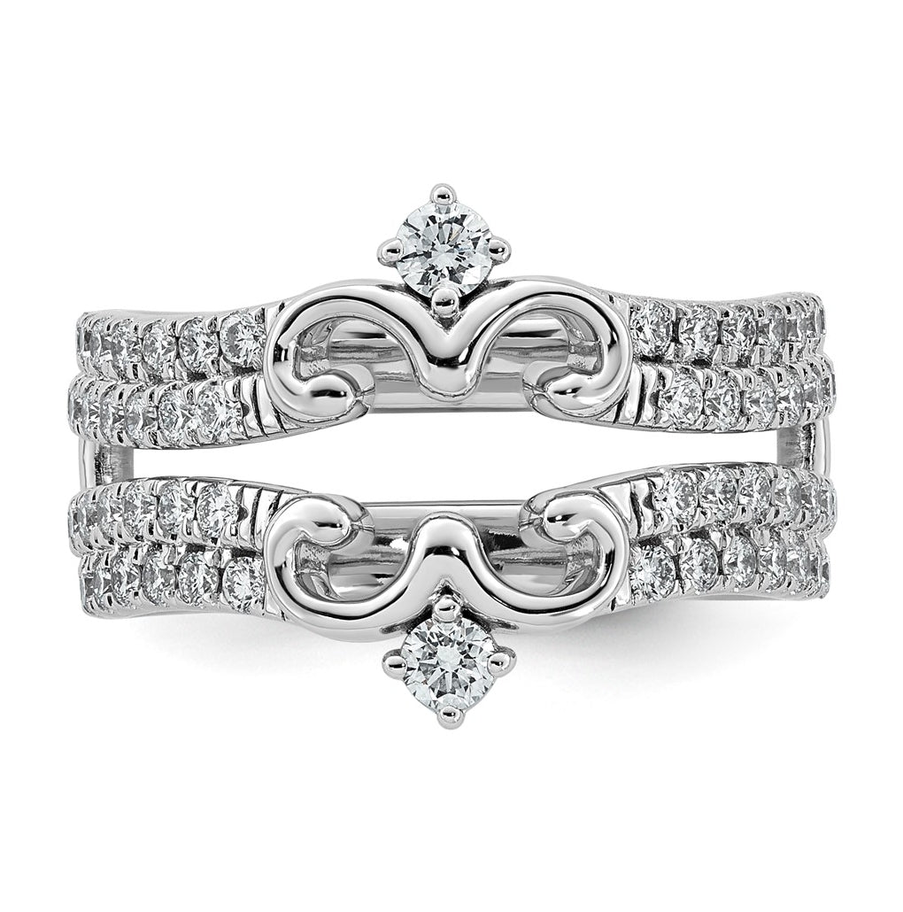 14K White Gold 1ct Lab Grown Diamond VS+ F+ Complete Ring Guard