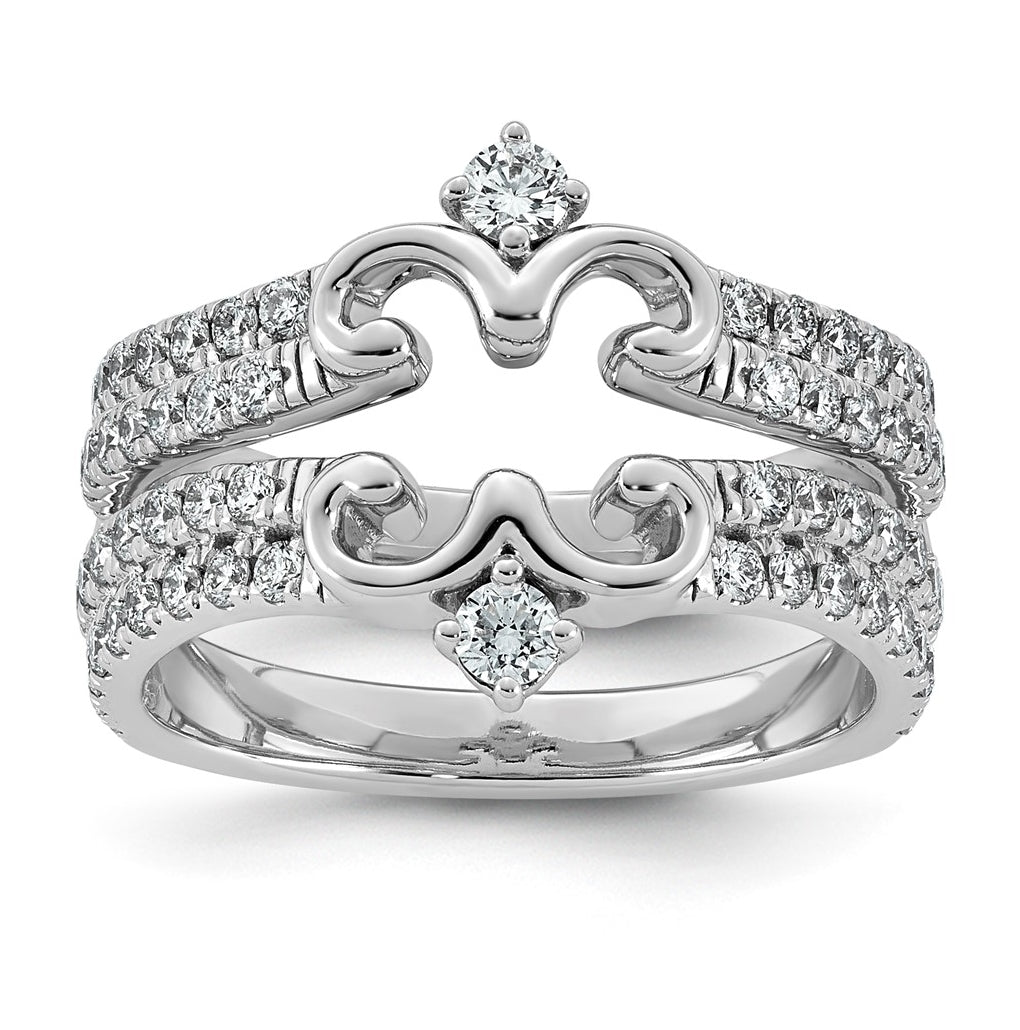 14K White Gold 1ct Lab Grown Diamond VS+ F+ Complete Ring Guard