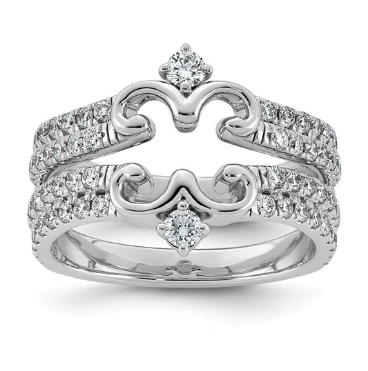 14K White Gold 1ct Lab Grown Diamond VS+ F+ Complete Ring Guard