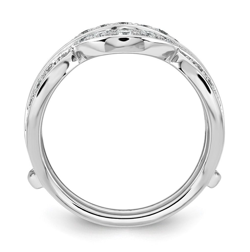 14K White Gold 3/4ct Lab Grown Diamond VS+ F+ Complete Ring Guard