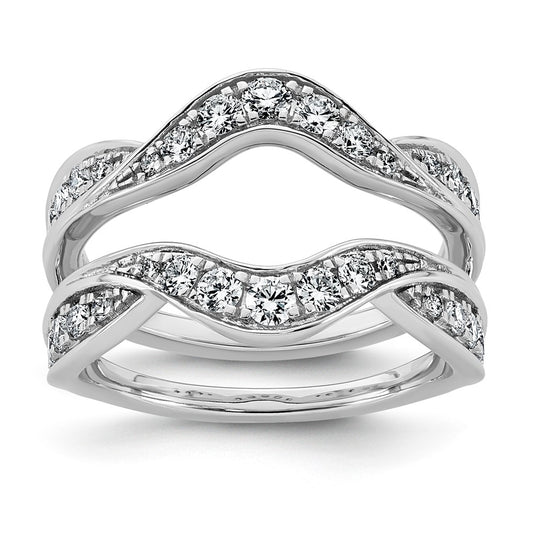 14K White Gold 3/4ct Lab Grown Diamond VS+ F+ Complete Ring Guard