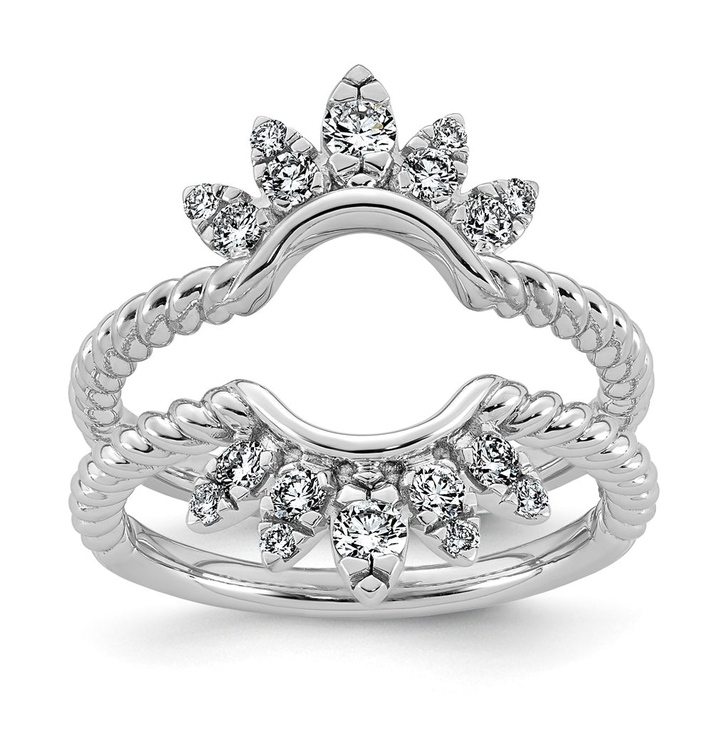 14K White Gold 1/2ct Lab Grown Diamond VS+ F+ Complete Ring Guard