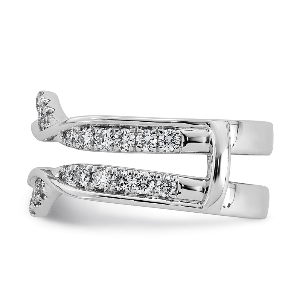 14K White Gold 3/4ct Lab Grown Diamond VS+ F+ Complete Ring Guard