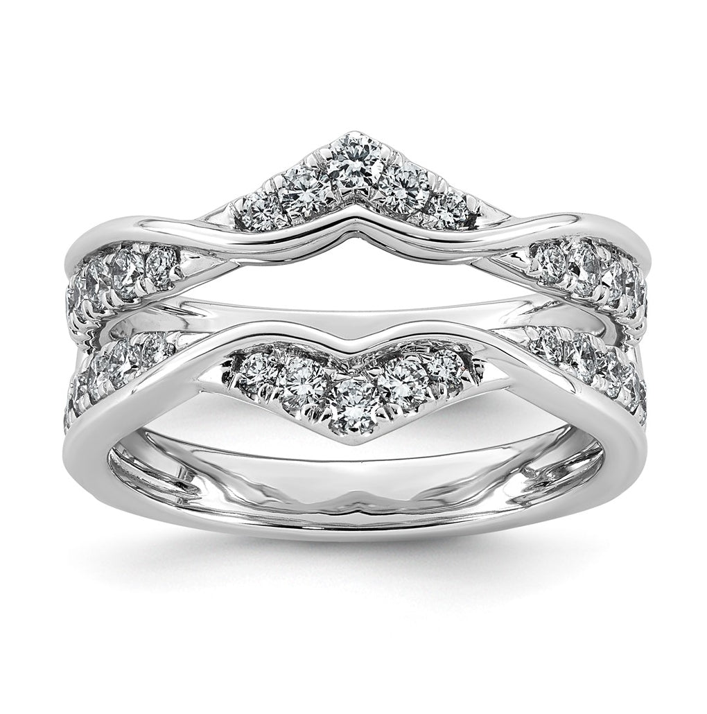 14K White Gold 3/4ct Lab Grown Diamond VS+ F+ Complete Ring Guard