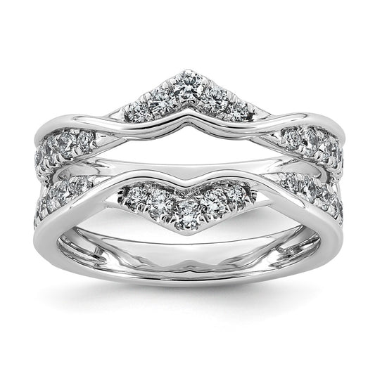 14K White Gold 3/4ct Lab Grown Diamond VS+ F+ Complete Ring Guard