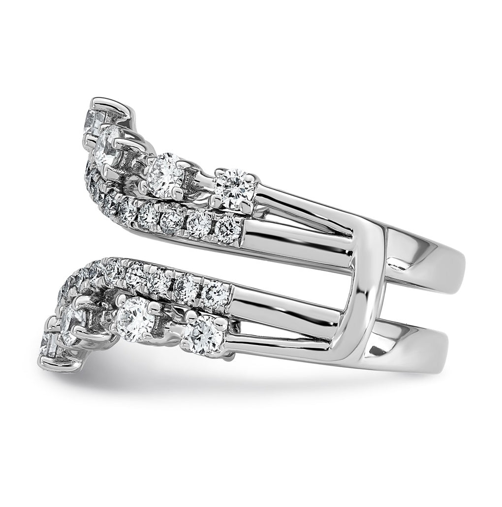 14K White Gold 1 1/4ct Lab Grown Diamond VS+ F+ Complete Ring Guard