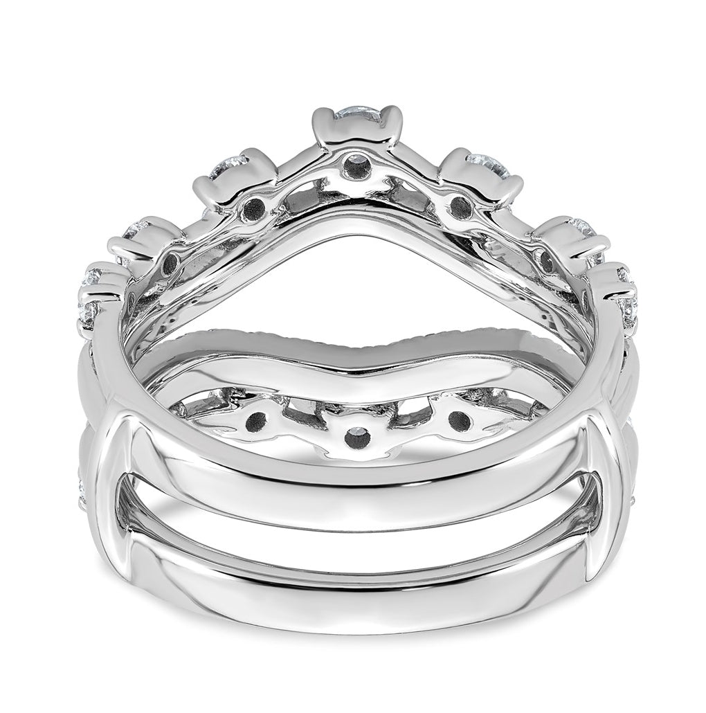 14K White Gold 1 1/4ct Lab Grown Diamond VS+ F+ Complete Ring Guard