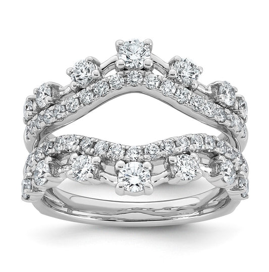 14K White Gold 1 1/4ct Lab Grown Diamond VS+ F+ Complete Ring Guard
