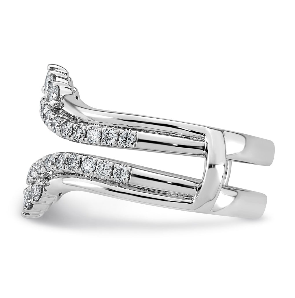 14K White Gold 3/4ct Lab Grown Diamond VS+ F+ Complete Ring Guard