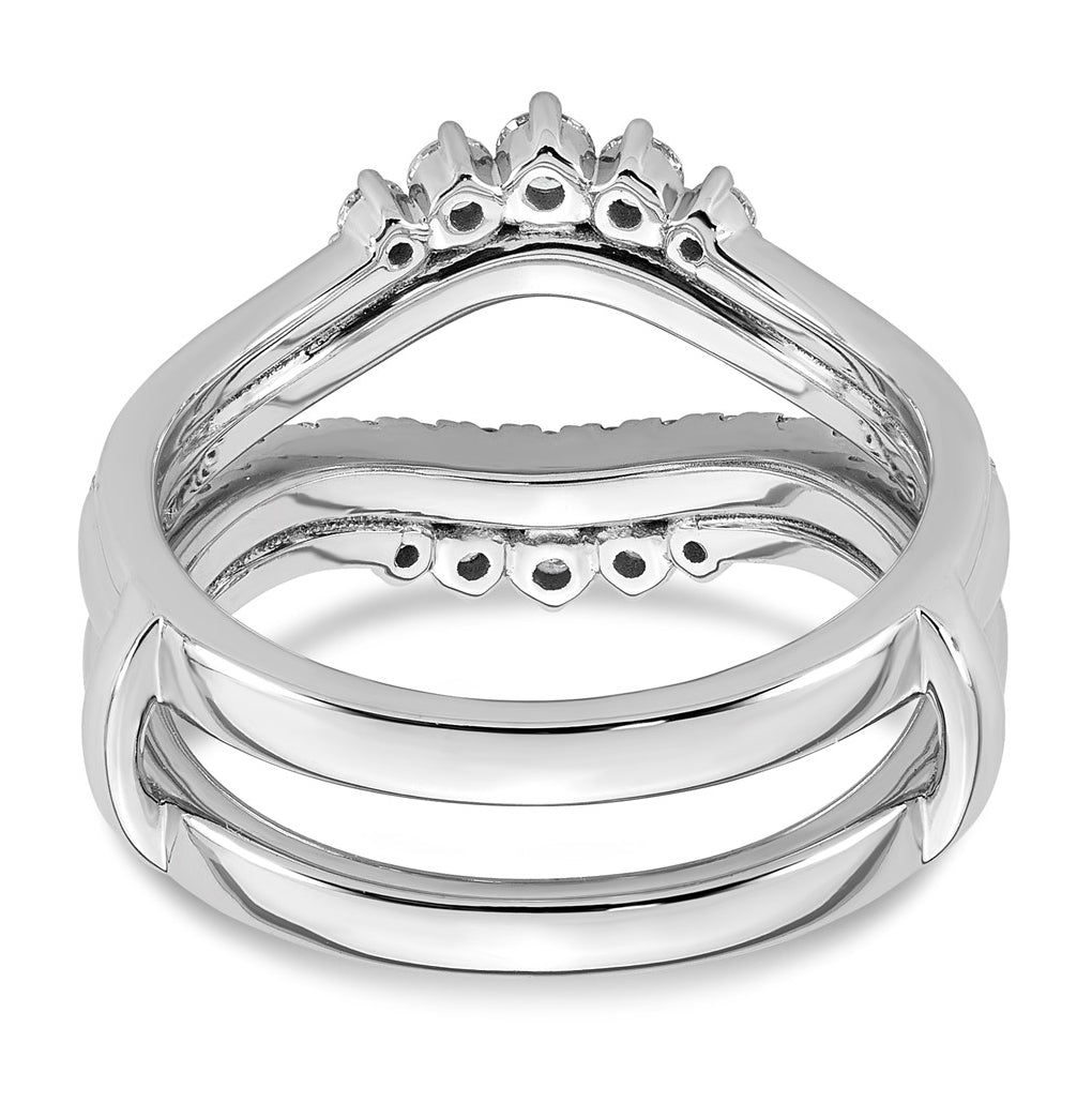 14K White Gold 3/4ct Lab Grown Diamond VS+ F+ Complete Ring Guard